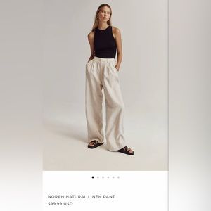 Dissh natural linen pants woman’s size 8